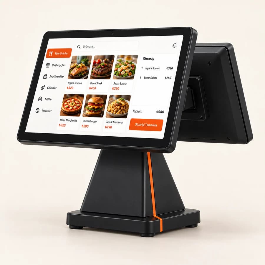 Dual-screen POS terminal