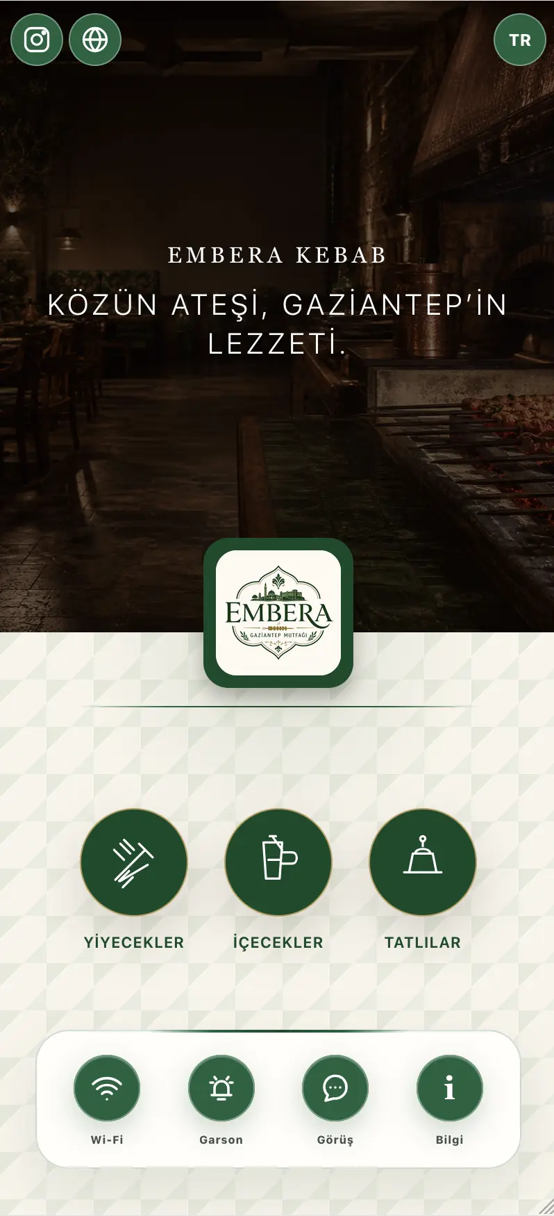 Embera Kebab QR menü önizlemesi