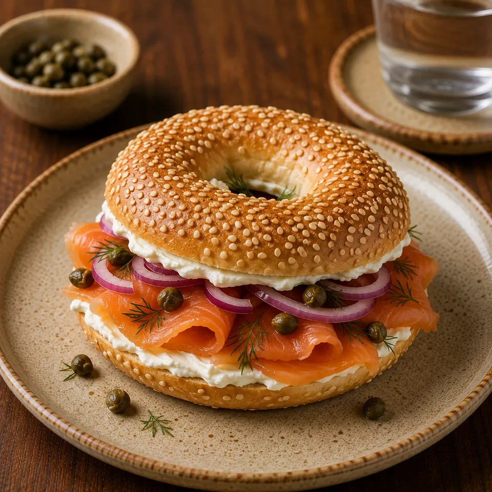 Füme Somonlu Bagel
