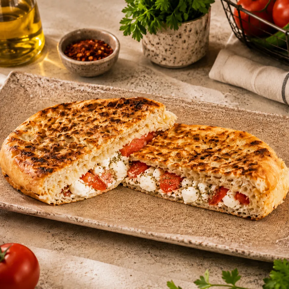 Domatesli Peynirli Bazlama Tost