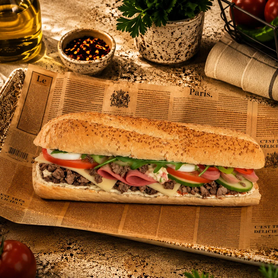 Kavurmalı Bol Malzemos Soğuk Sandviç